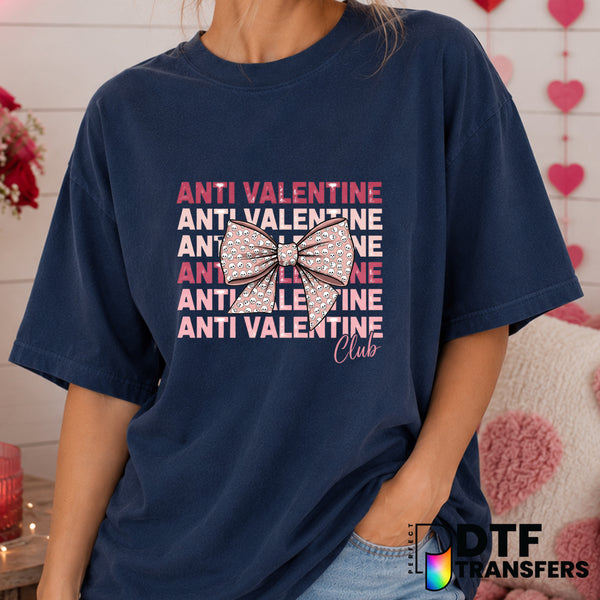 Anti Valentine's Day Coquette Skull Bow – Valentine's Day DTF Transfer (view 2 of 2) – by Perfect DTF Transfers – Premade...
