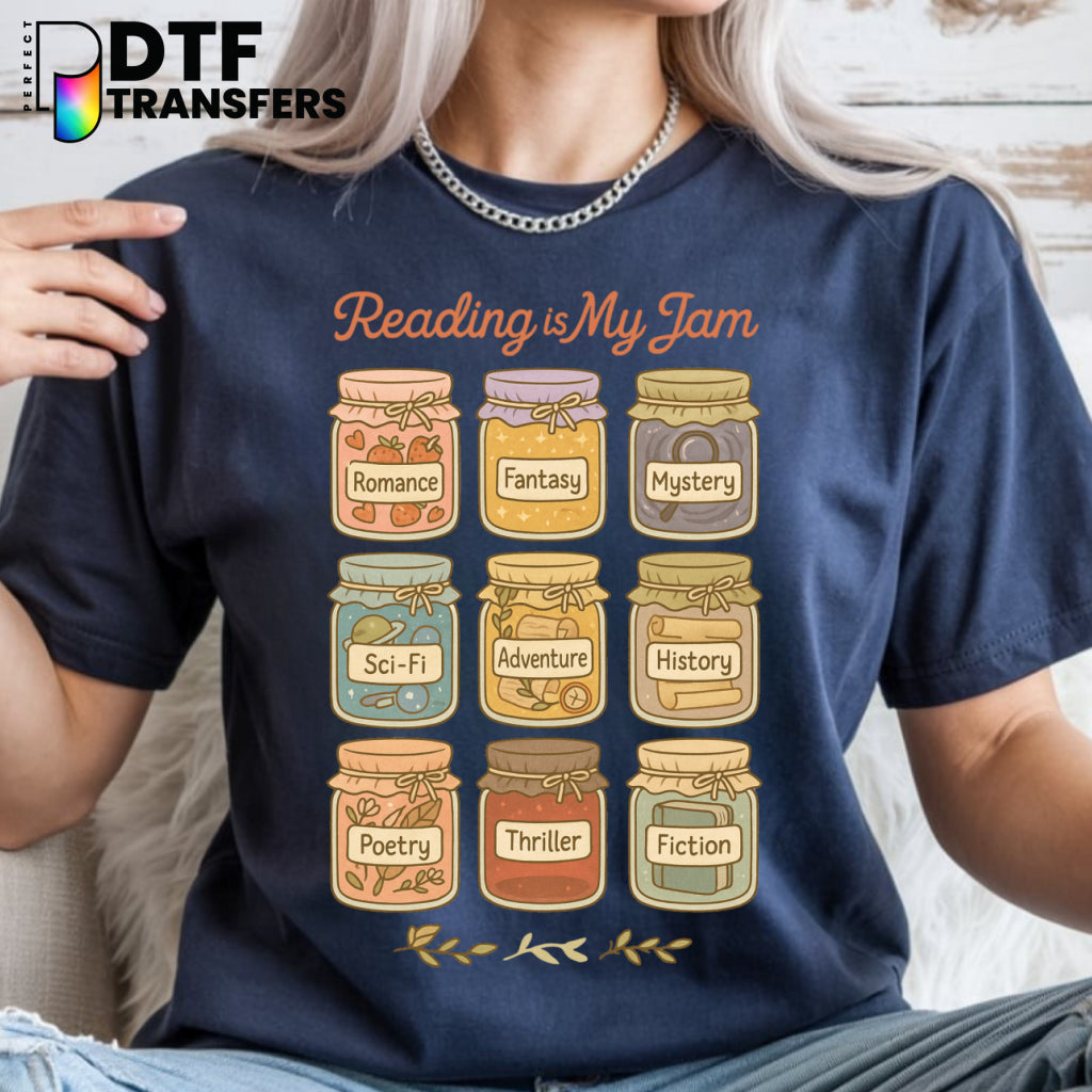 Reading is My Jam Books - Teacher DTF Transfer