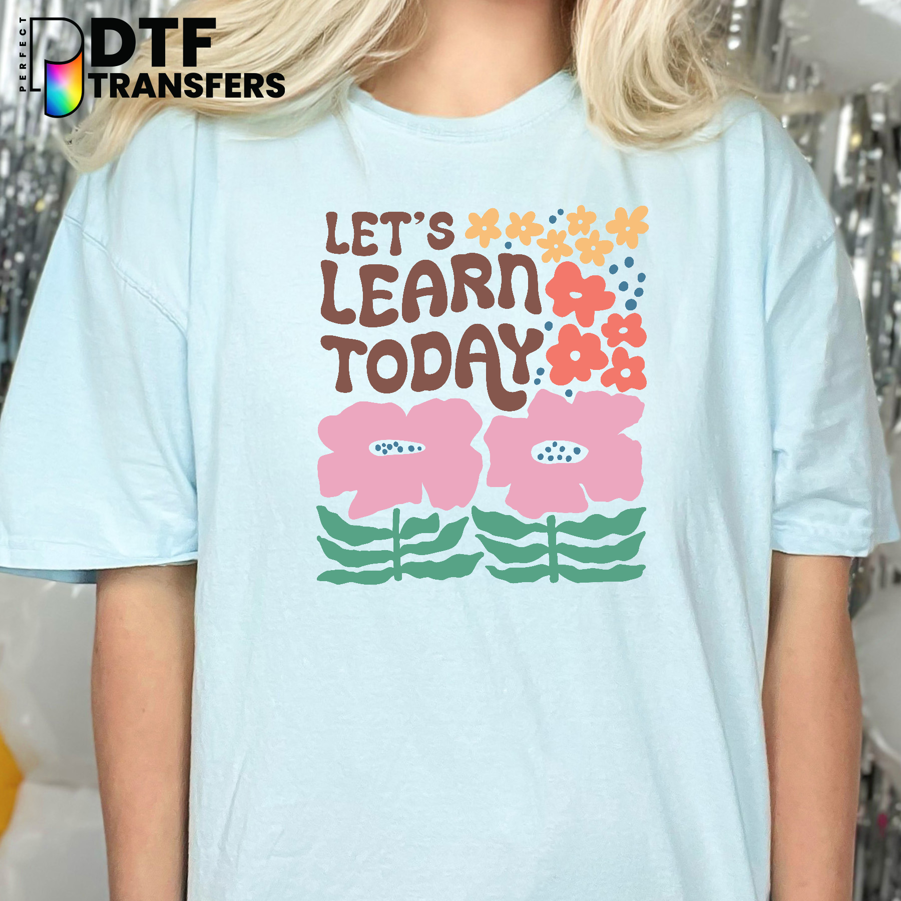 Let's Learn Today Boho Rainbow School Supplies – Teacher DTF Transfer