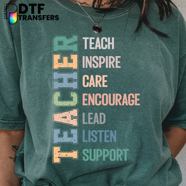 TEACHER Yellow Pencil – Teacher DTF Transfer