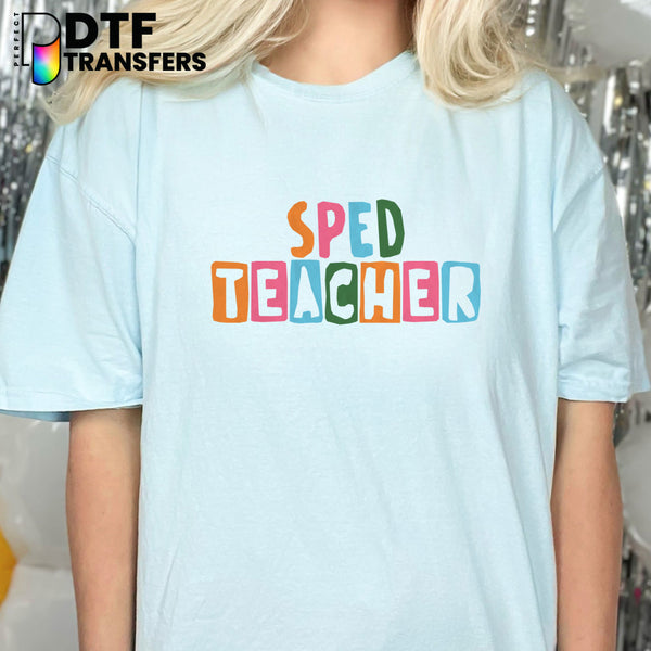 SPED TEACHER Rainbow Letters – Special Education DTF Transfer