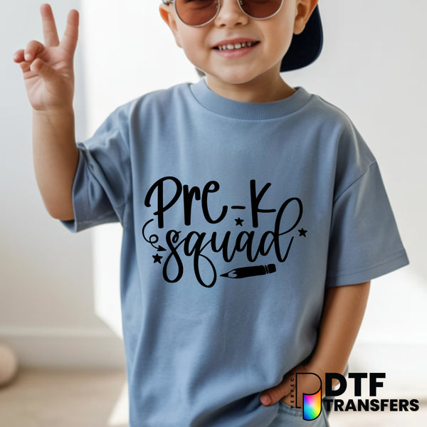 Pre-K Squad Pre K – Teacher DTF Transfer