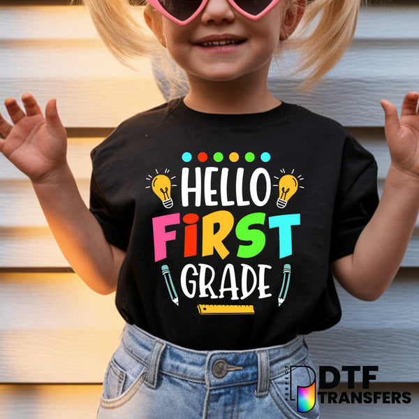 Hello First Grade – Teacher DTF Transfer