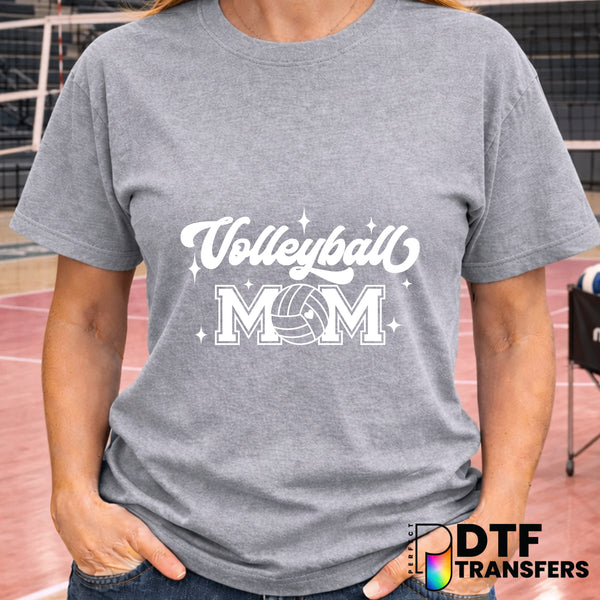 Volleyball Mom Retro Script – Volleyball DTF Transfer