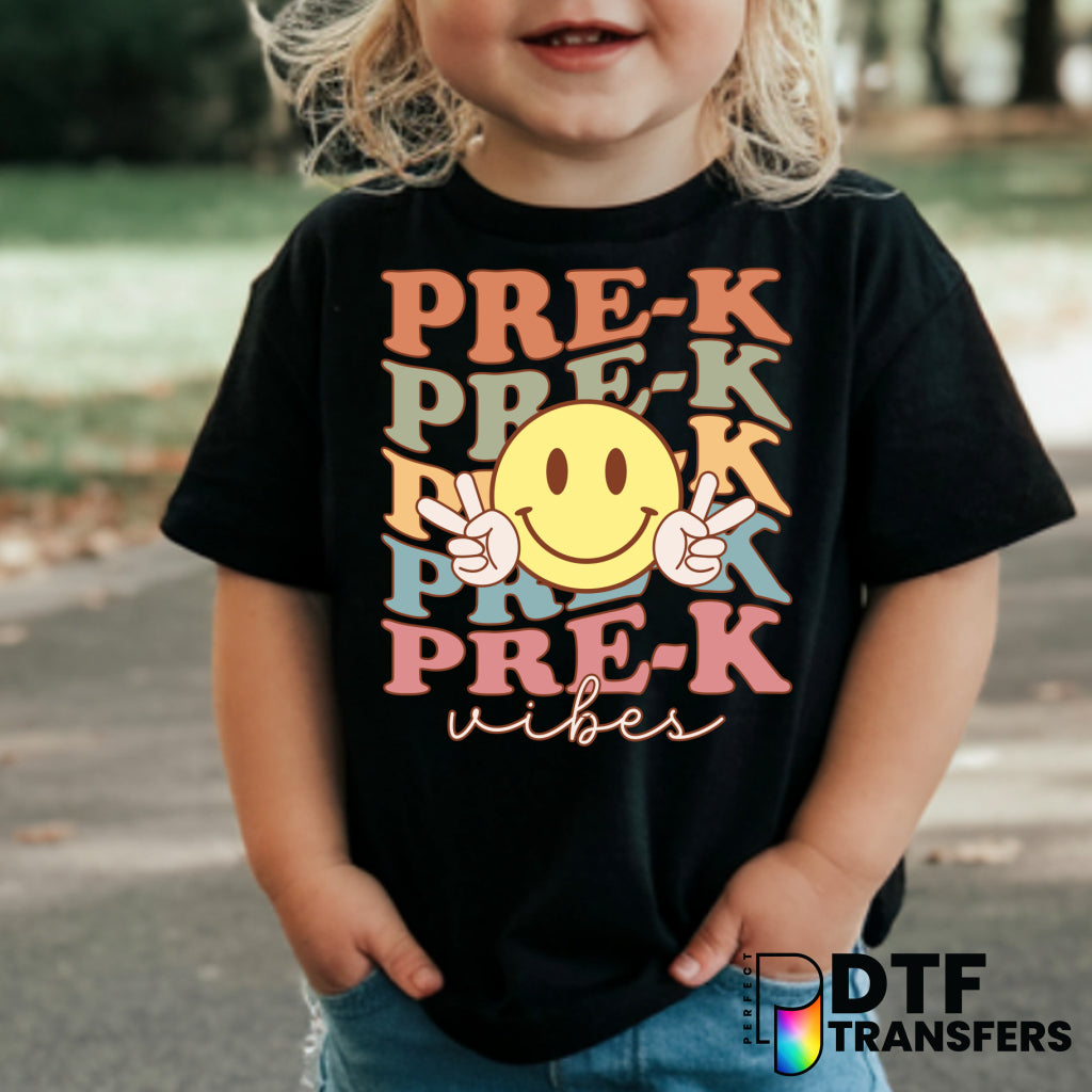 Pre-K Vibes Retro – Teacher DTF Transfer