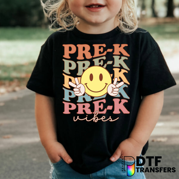 Pre-K Vibes Retro – Teacher DTF Transfer