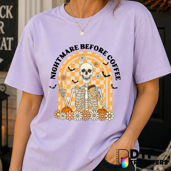 Nightmare Before Coffee – Halloween DTF Transfer