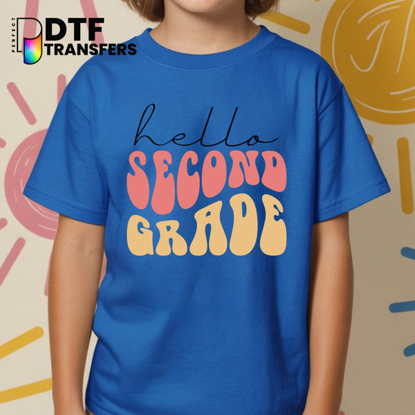 Hello Second Grade Welcome Back to School – Teacher DTF Transfer