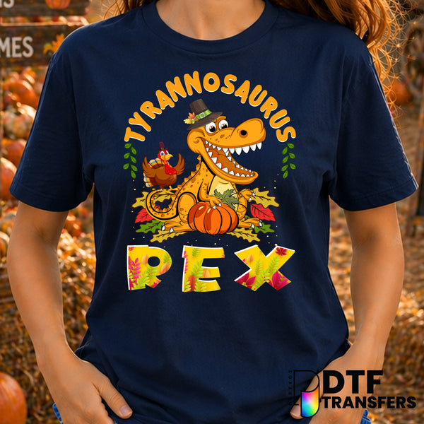 Funny T-Rex Thanksgiving – DTF Transfer