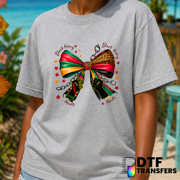 Female Silhouette African Pattern – Black History Month DTF Transfer