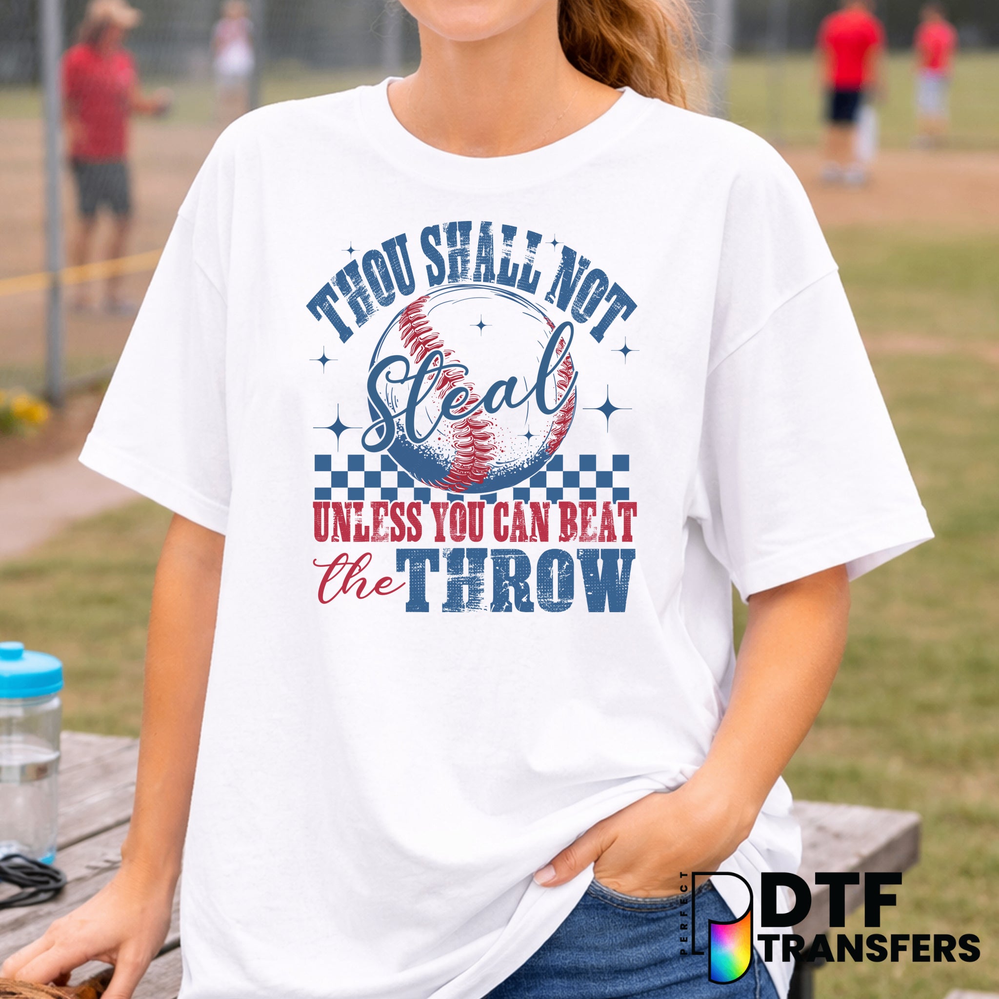 Thou Shall Not Steal Funny Baseball Mom – Baseball DTF Transfer