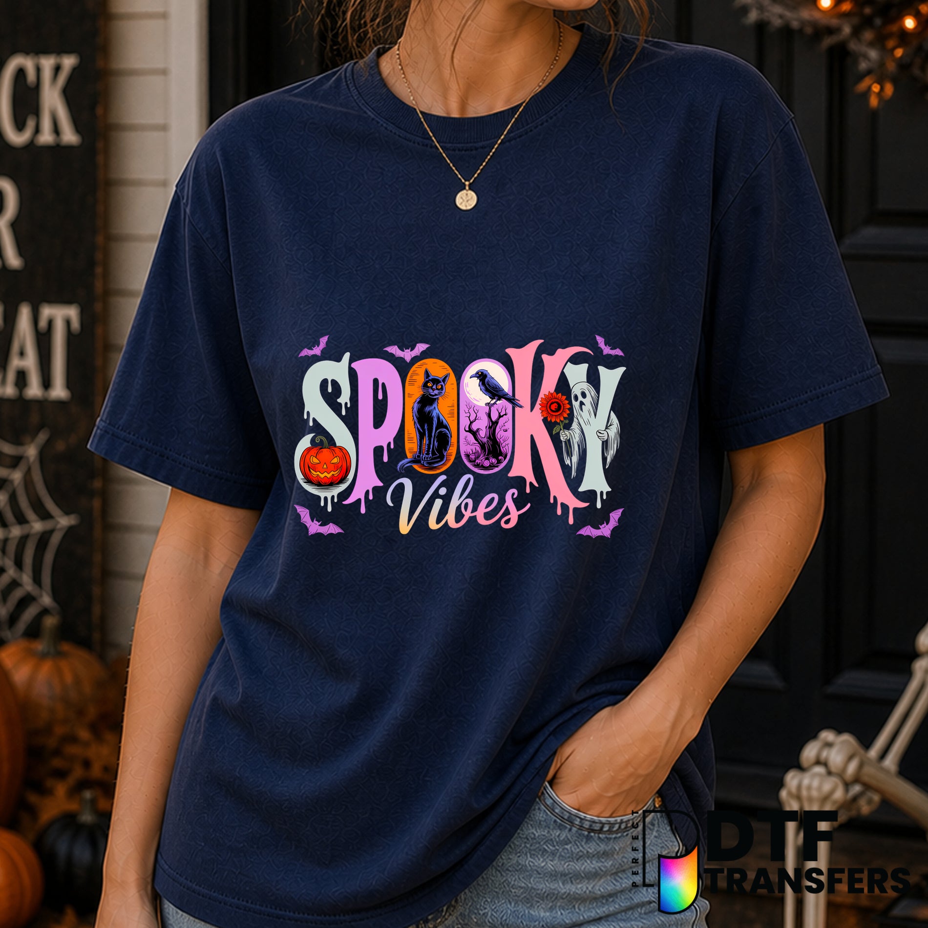 Spooky Vibes – Halloween DTF Transfer