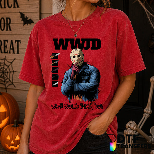 What Would Jason Do? – Halloween DTF Transfer