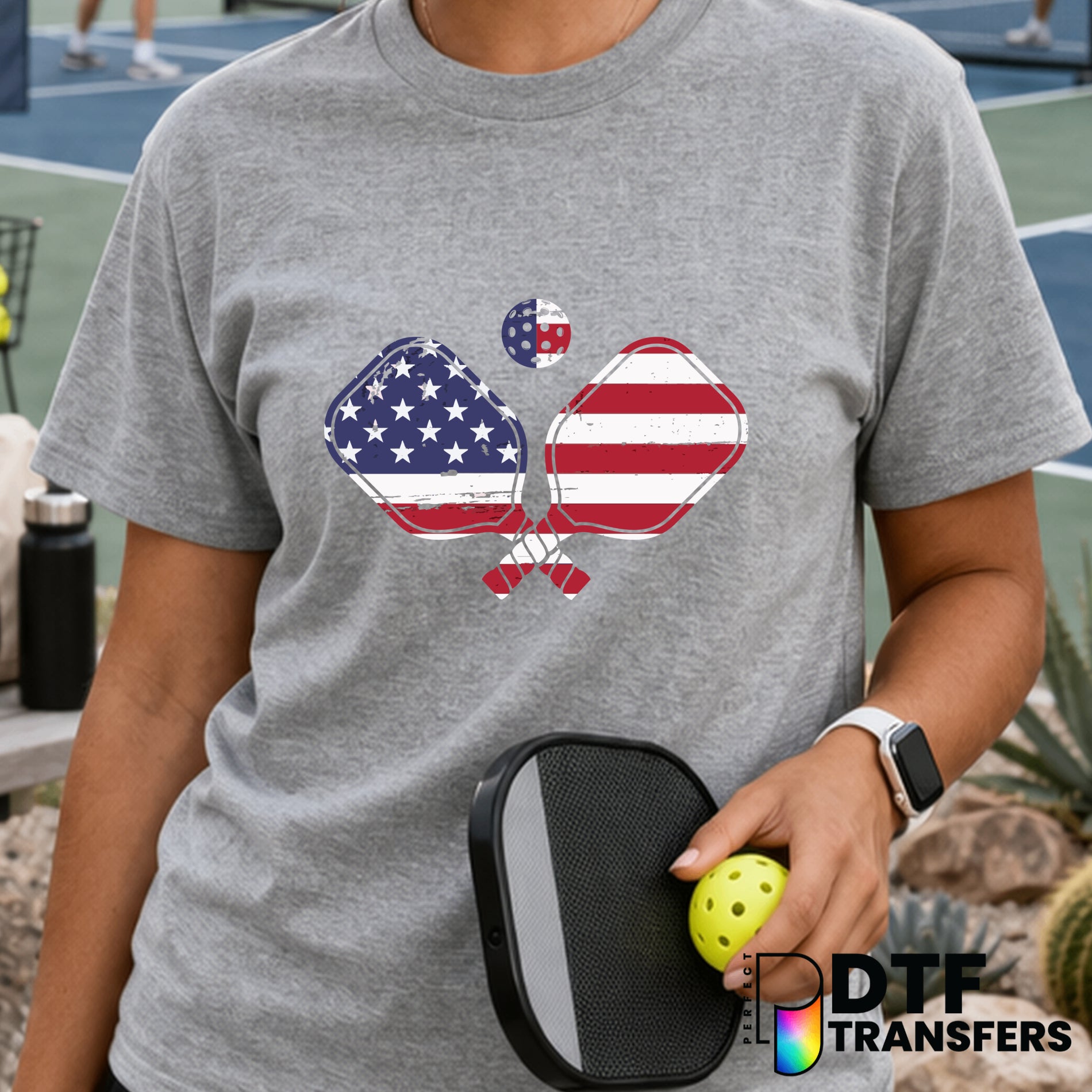 American Flag Pickleball Paddles – Pickleball DTF Transfer