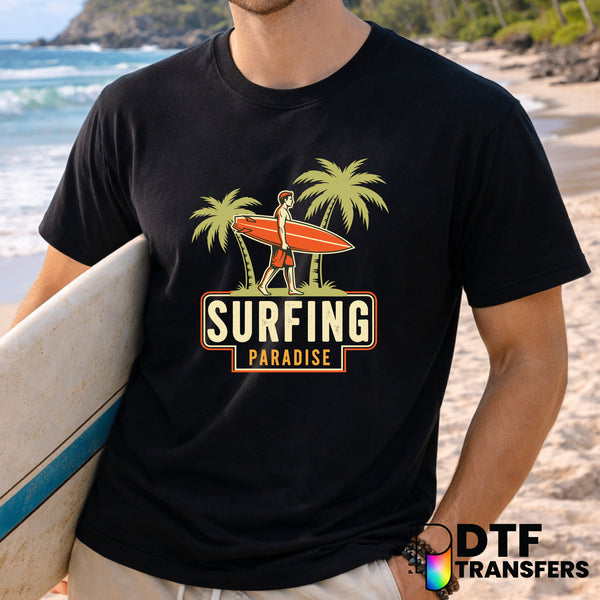SURFING PARADISE – Surfing DTF Transfer