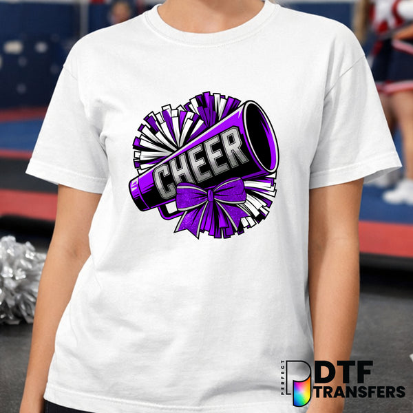 Pom Pom Megaphone Bow – Cheerleading DTF Transfer