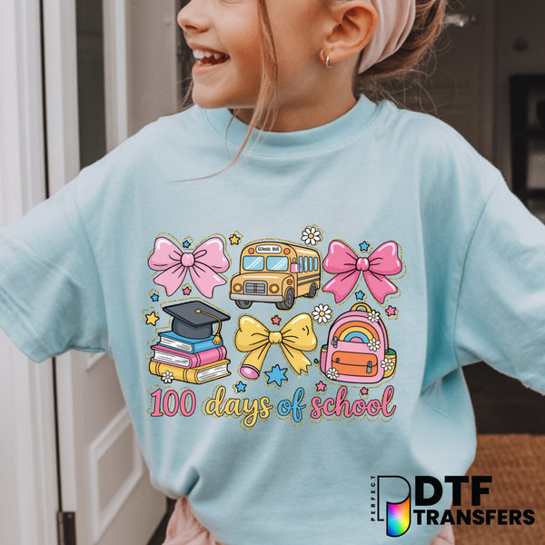 100 DAYS Coquette Doodles – Teacher DTF Transfer