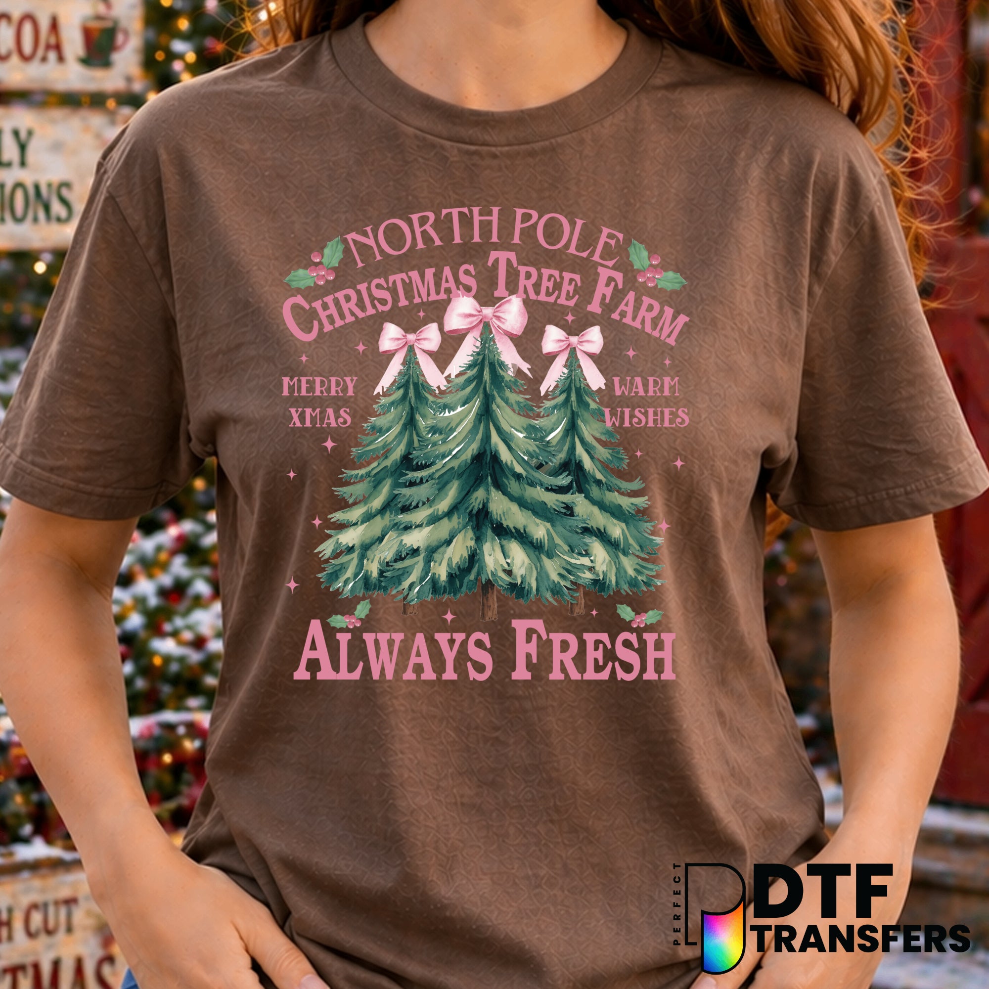 North Pole Christmas Tree Farm – Christmas DTF Transfer