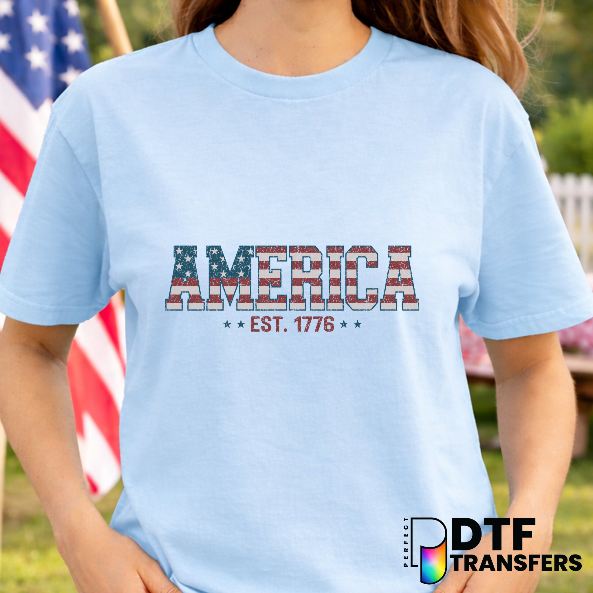 RETRO AMERICA 1776 – Fourth of July DTF Transfer