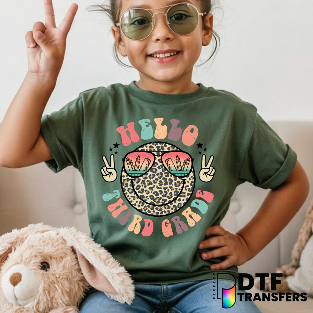 Hello Third Grade – Teacher DTF Transfer