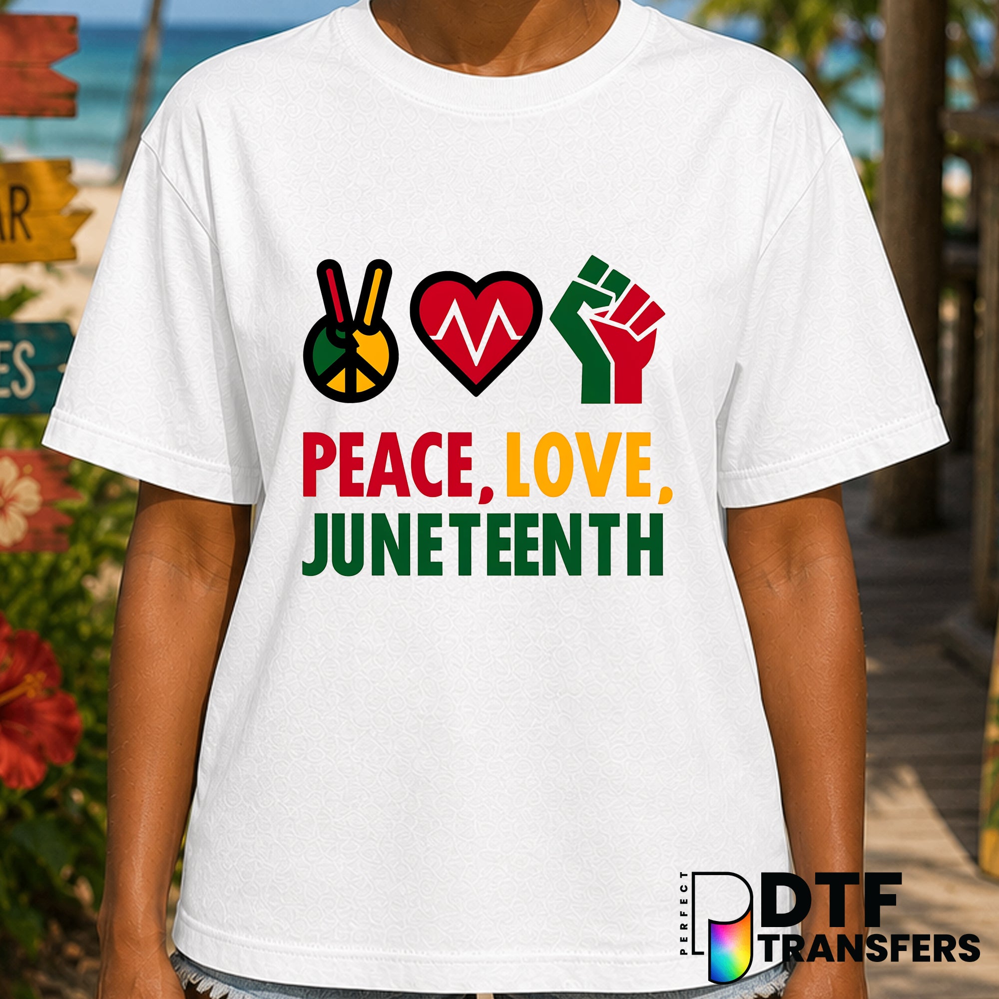 Peace Love Juneteenth Black History Month – DTF Transfer