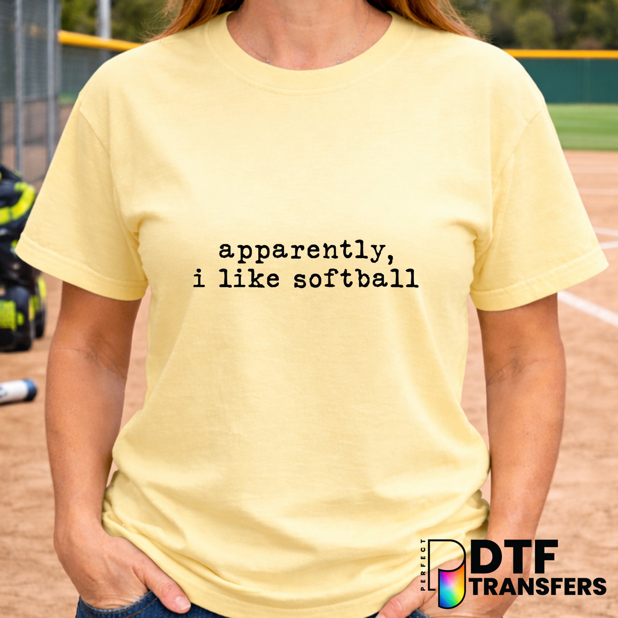 Apparently I Like Softball – Softball DTF Transfer
