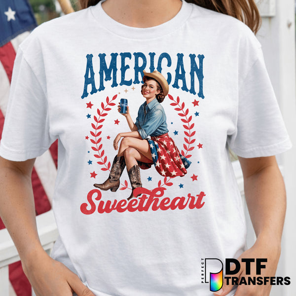 American Sweetheart – Fourth of July DTF Transfer