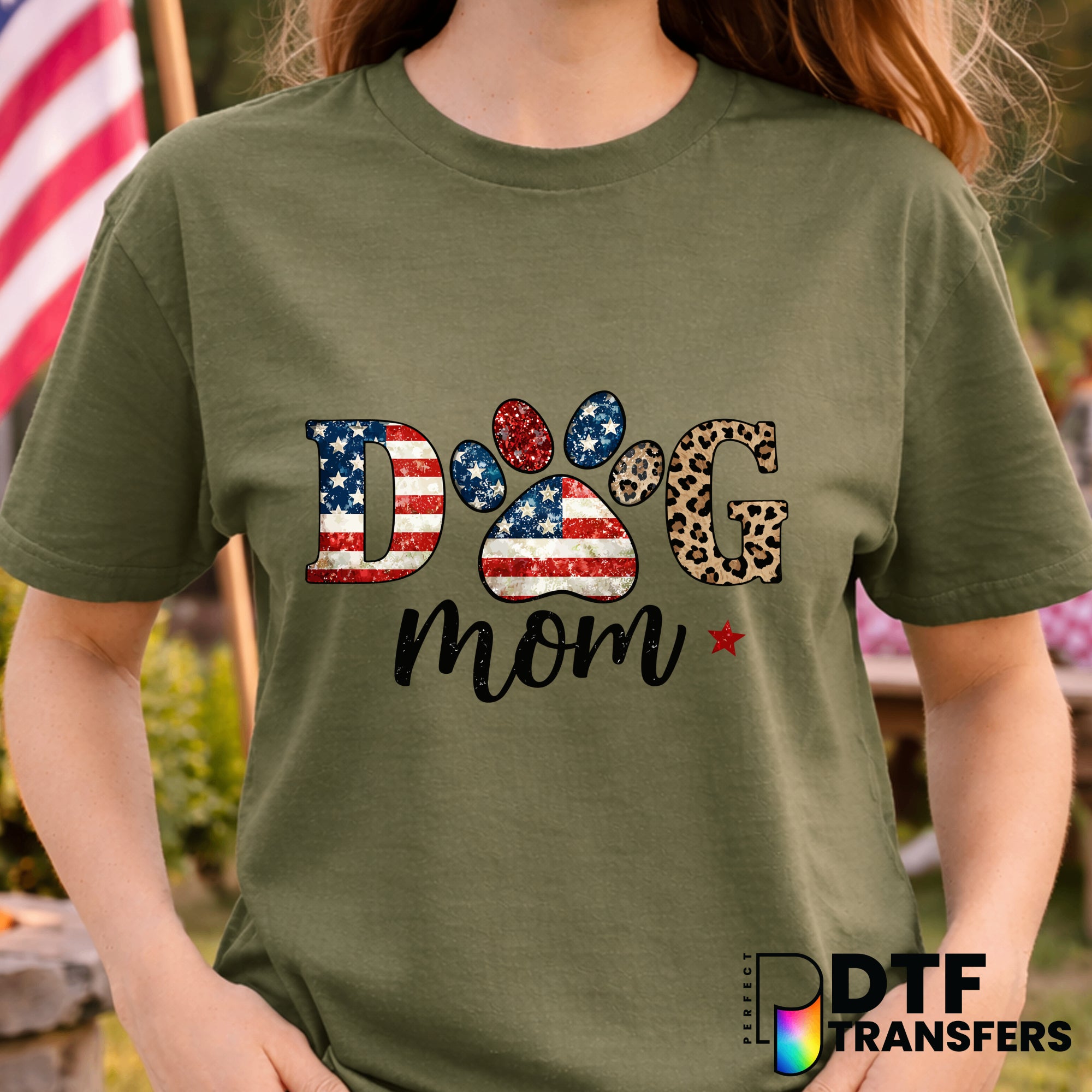 Dog Mom – Fourth of July DTF Transfer