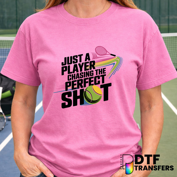 Just a Player Chasing the Perfect Shot – Tennis DTF Transfer
