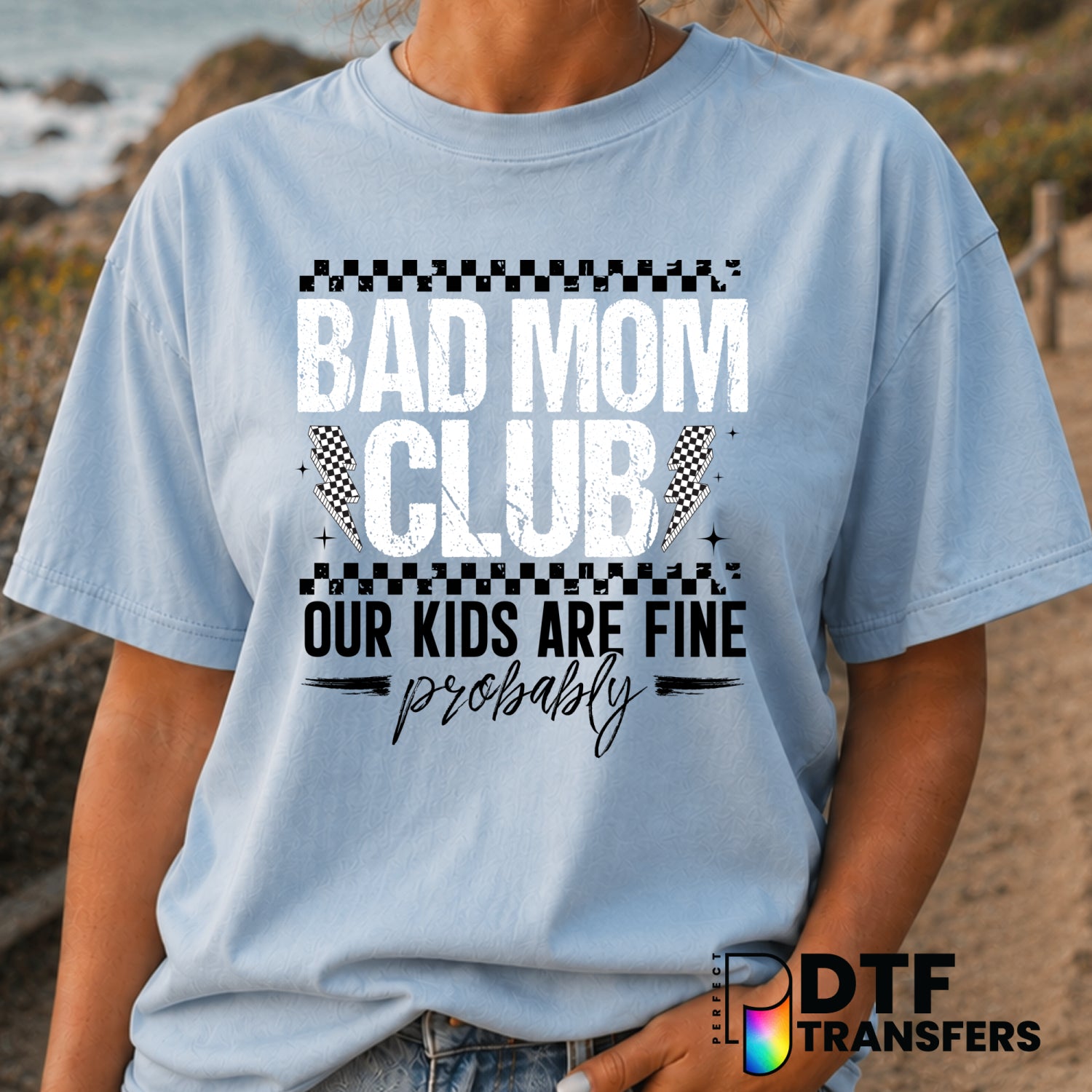 Bad Mom Club – Mother's Day DTF Transfer (view 1 of 2) – by Perfect DTF Transfers – Premade DTF Transfers – Mother's Day, Mom