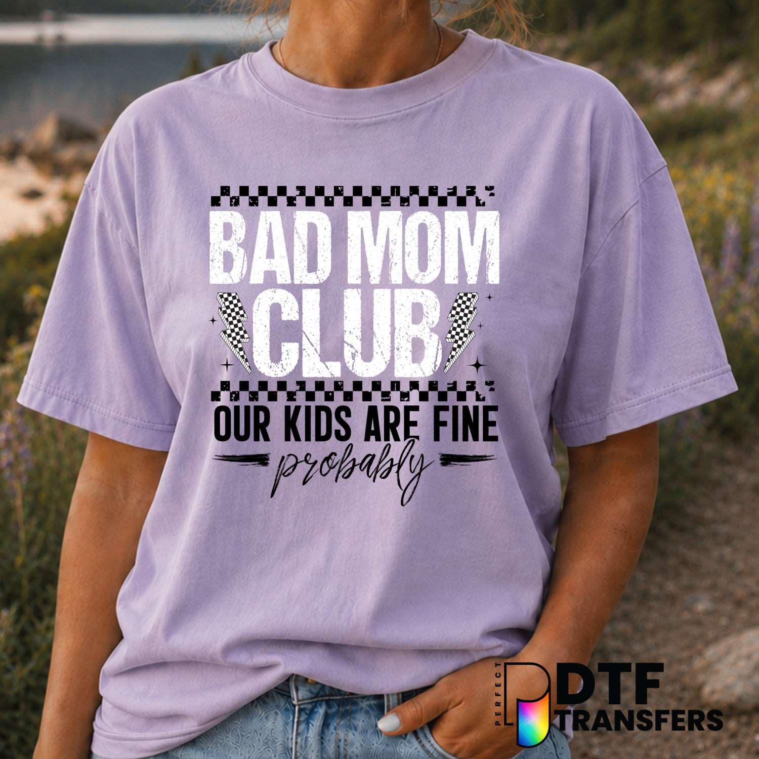 Bad Mom Club – Mother's Day DTF Transfer (view 2 of 2) – by Perfect DTF Transfers – Premade DTF Transfers – Mother's Day, Mom