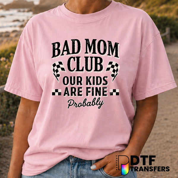 Bad Moms Club – Mother's Day DTF Transfer (view 1 of 2) – by Perfect DTF Transfers – Premade DTF Transfers – Mother's Day,...