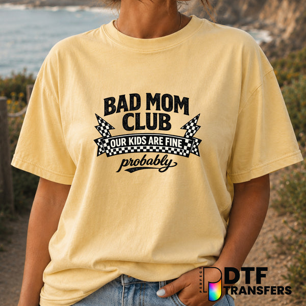 Bad Moms Club – Mother's Day DTF Transfer (view 2 of 2) – by Perfect DTF Transfers – Premade DTF Transfers – Mother's Day,...