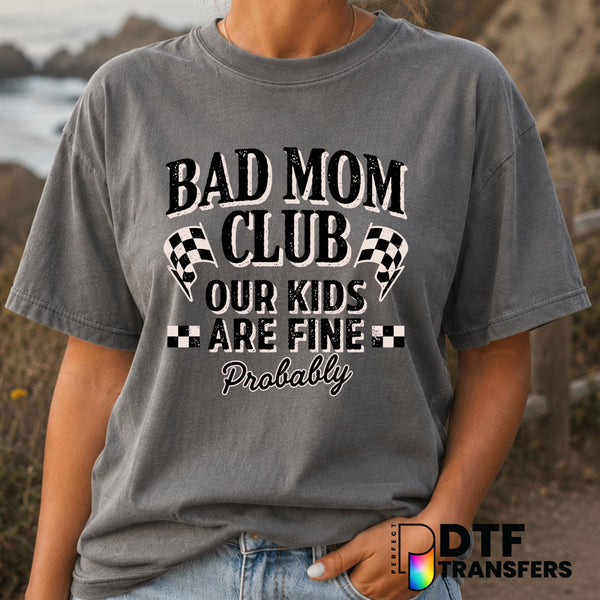 Bad Moms Club – Mother's Day DTF Transfer (view 2 of 2) – by Perfect DTF Transfers – Premade DTF Transfers – Mother's Day,...