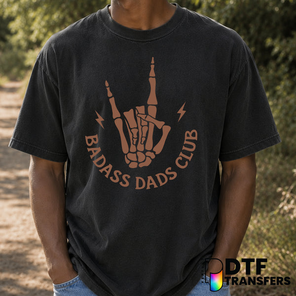 Badass Dads Club – Father's Day DTF Transfer (view 1 of 2) – by Perfect DTF Transfers – Premade DTF Transfers – Father's D...