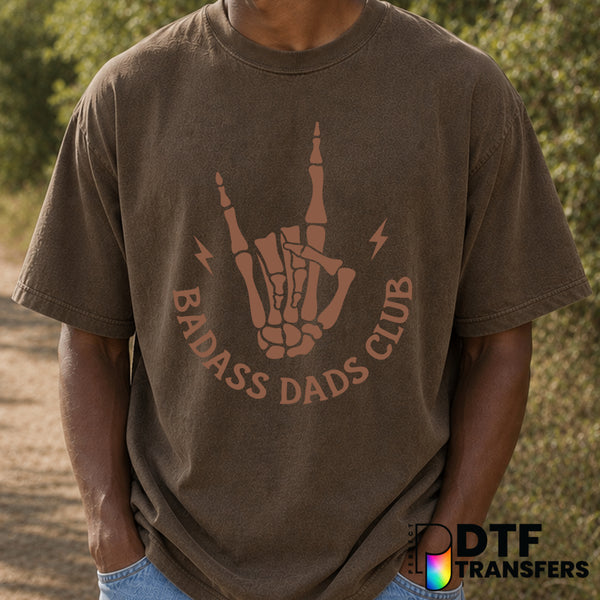 Badass Dads Club – Father's Day DTF Transfer (view 2 of 2) – by Perfect DTF Transfers – Premade DTF Transfers – Father's D...