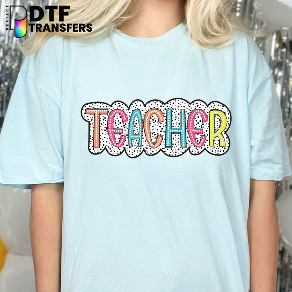 WELCOME BACK TO SCHOOL – Leopard Print Teacher DTF Transfer