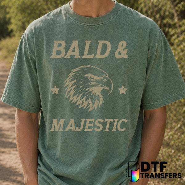 Bald And Majestic American Father's Day – DTF Transfer (view 2 of 2) – by Perfect DTF Transfers – Premade DTF Transfers –...