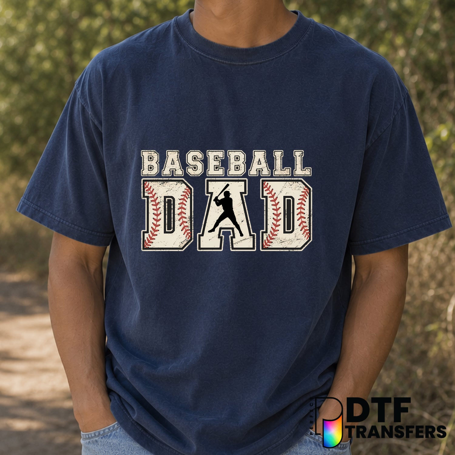 Baseball Dad – Father's Day DTF Transfer (view 2 of 2) – by Perfect DTF Transfers – Premade DTF Transfers – Father's Day, Dad