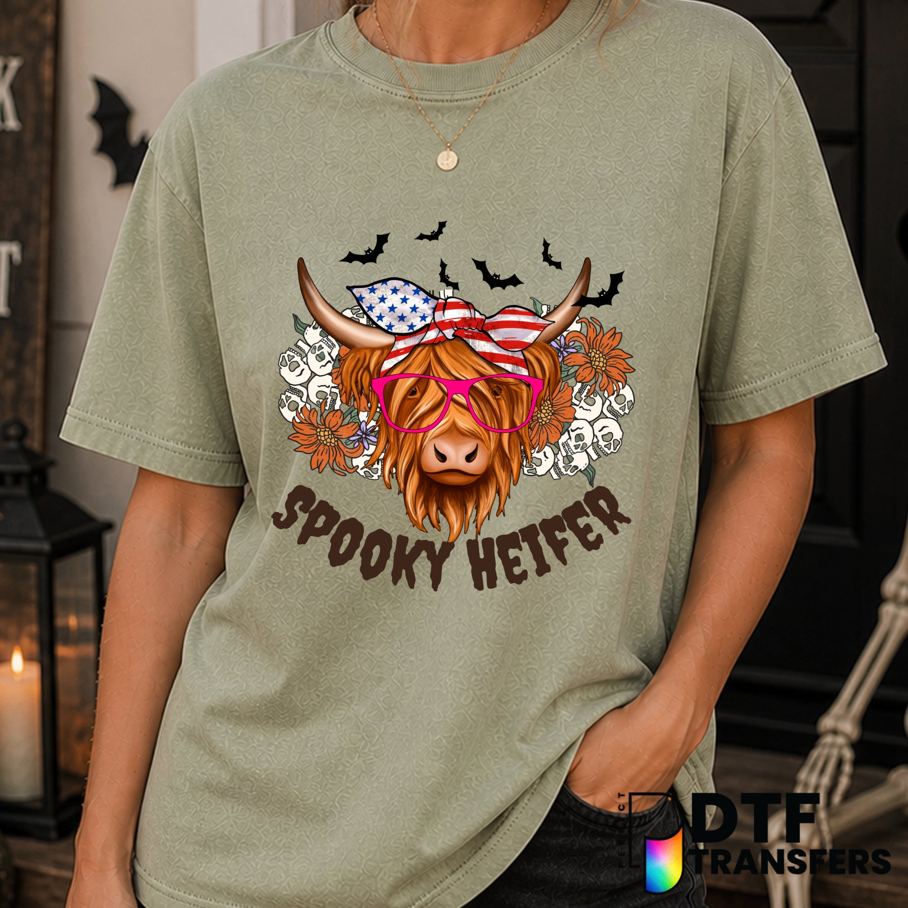 Spooky Heifer – Halloween DTF Transfer