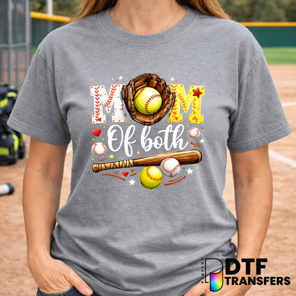 Mom of Both Softball and Baseball – Softball DTF Transfer
