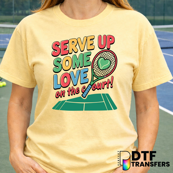 Serve Up Some Love On the Court – Tennis DTF Transfer