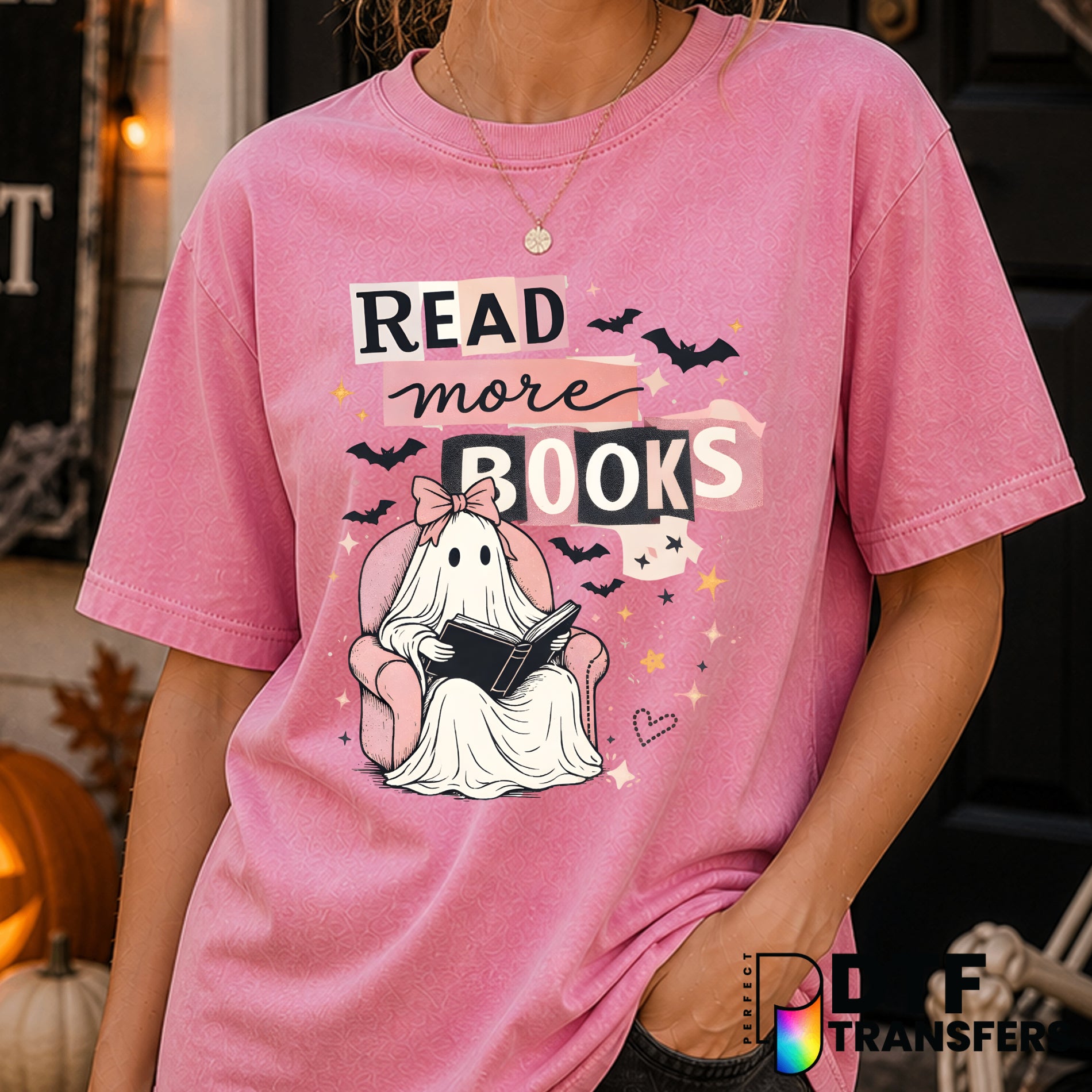 Read More Books Halloween Ghost – Halloween DTF Transfer