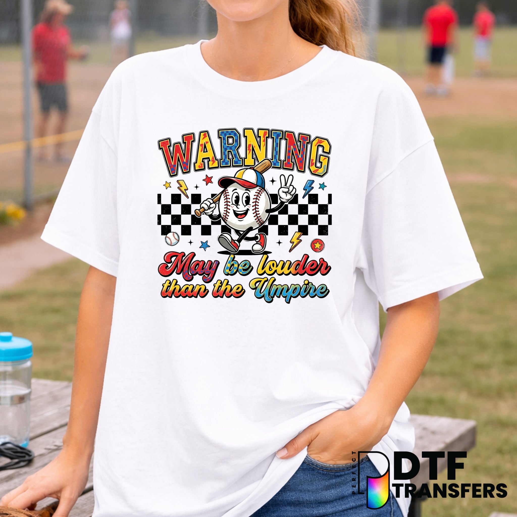 WARNING May Be Louder Than The Umpire – Baseball DTF Transfer