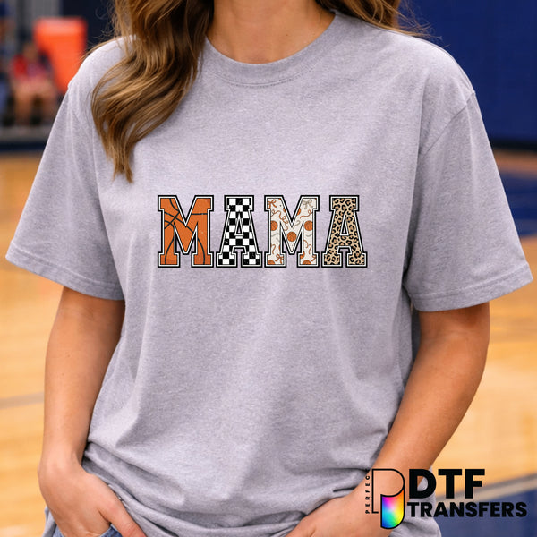 Basketball Mama Leopard Checkered – DTF Transfer