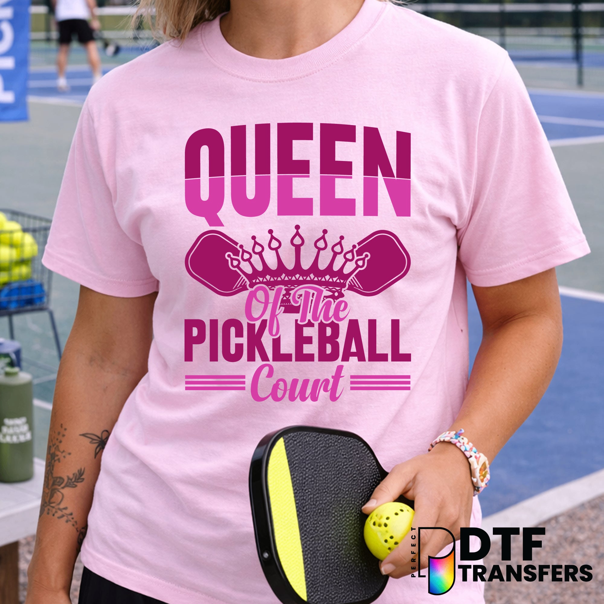 Queen of the Pickleball Court – Pickleball DTF Transfer
