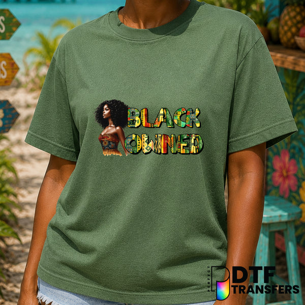 Black Owned Black Queen – Black History Month DTF Transfer