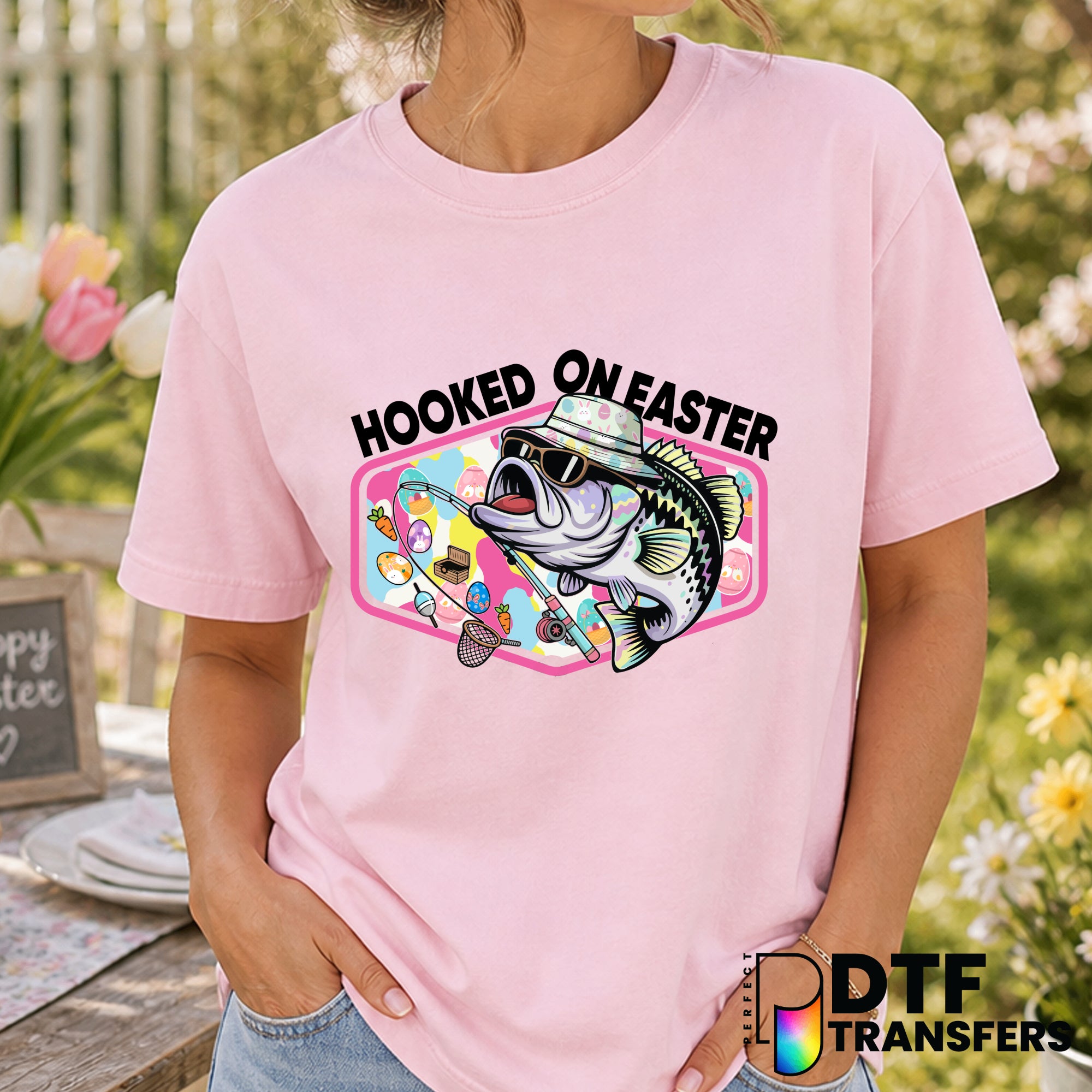 Hooked on Easter Fun – Easter DTF Transfer