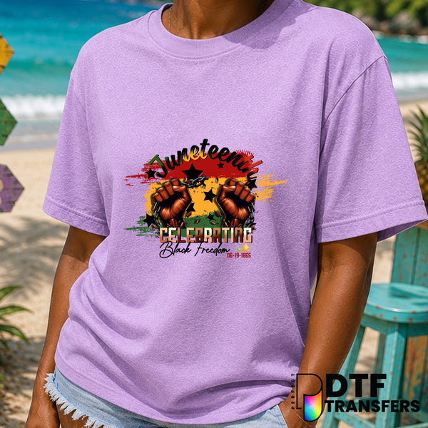 Juneteenth Black Freedom Breaking Chains – Black History Month DTF Transfer