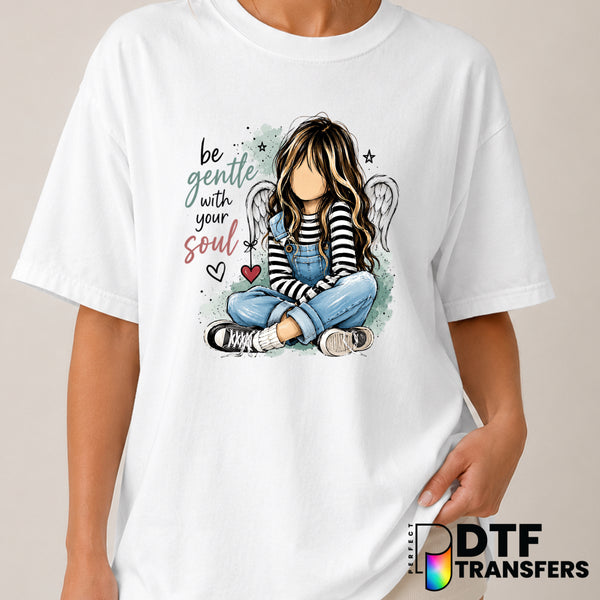 Be Gentle With Your Soul – Mental Health Awareness DTF Transfer (view 1 of 2) – by Perfect DTF Transfers – Premade DTF Tra...